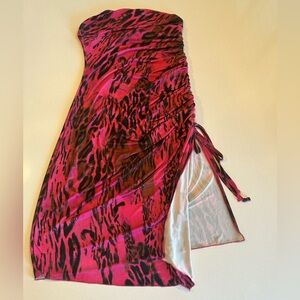 bandeau dress with slit